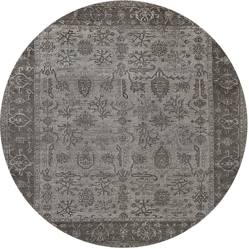 Tapis oriental gris Castellon, Rond 5 pi