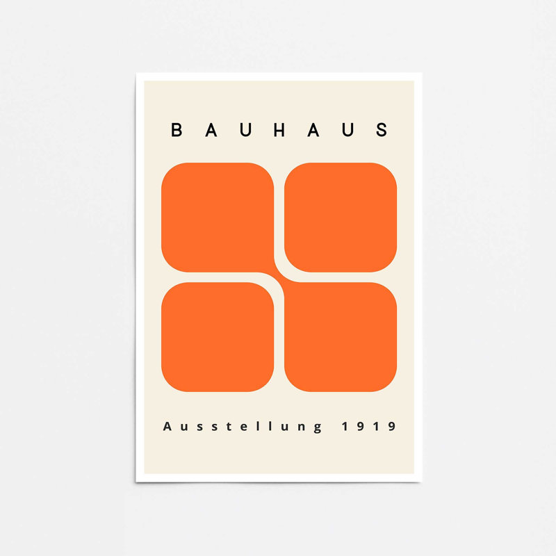 Impression de blocs rétro Bauhaus 1919, Unframed, H 24 po x l 18 po x P 0,02 po