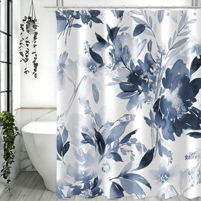Floral Shower Curtains with Hooks Included