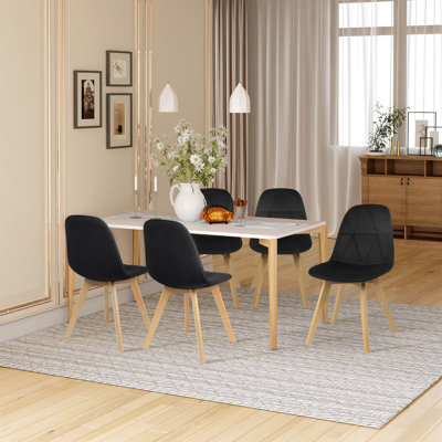 Alishbah 46cm H Velvet Upholstered Side Chair