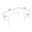 Bureau en bois de pin massif en forme de L brun noyer