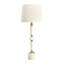 Lampe de table 34,75 "en marbre avec abat-jour avoine