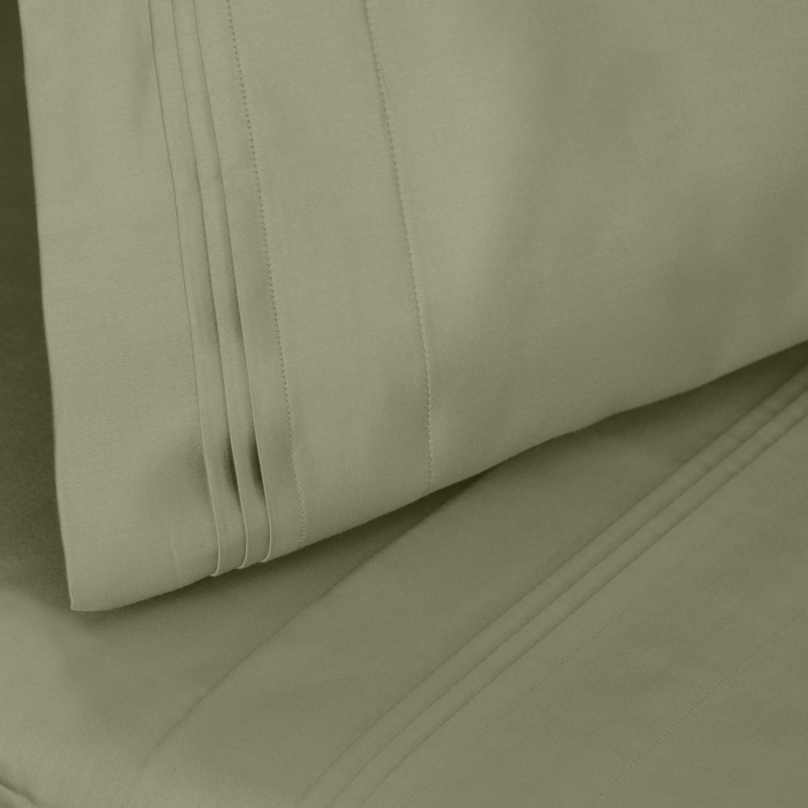 Arling Cotton Pillowcase, Sage, Standard Pillowcase