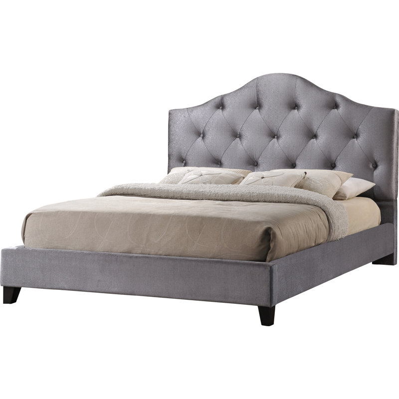 Upholstered Bed, Grey