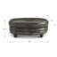 Repose-pieds ovale en cuir fleur