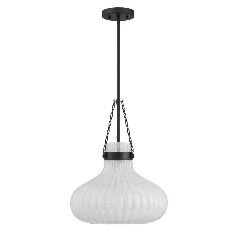Luminaire suspendu 1 lumière Nico, Noir mat