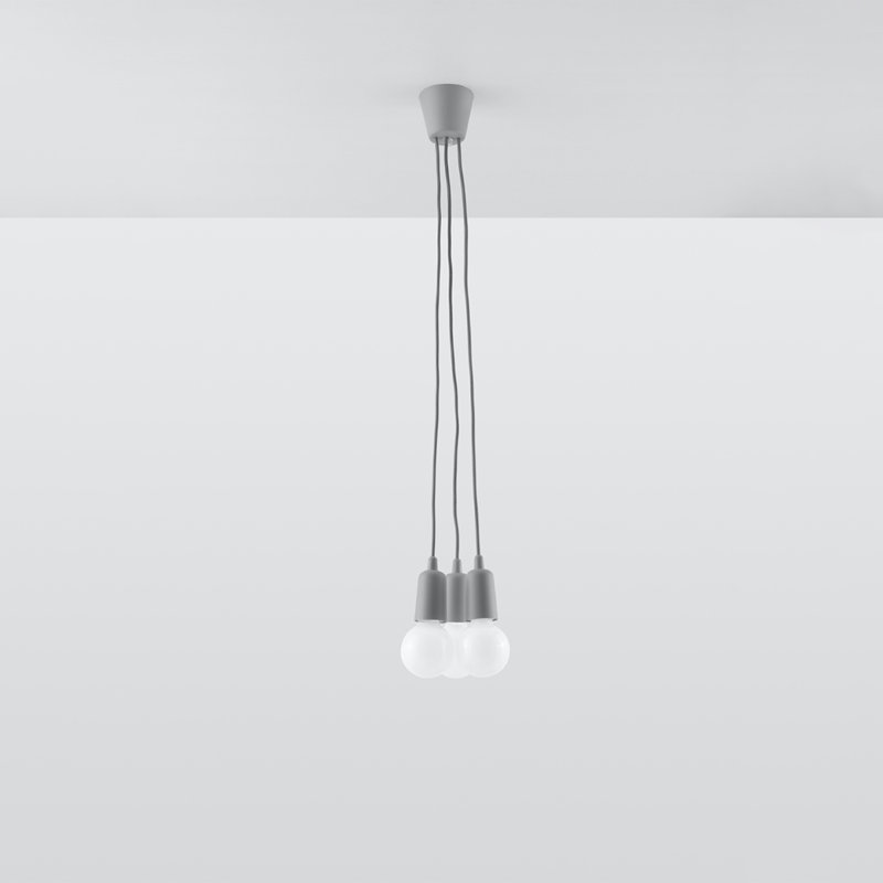 Borofsky - Light White Pendant, Grey, 3 Lights