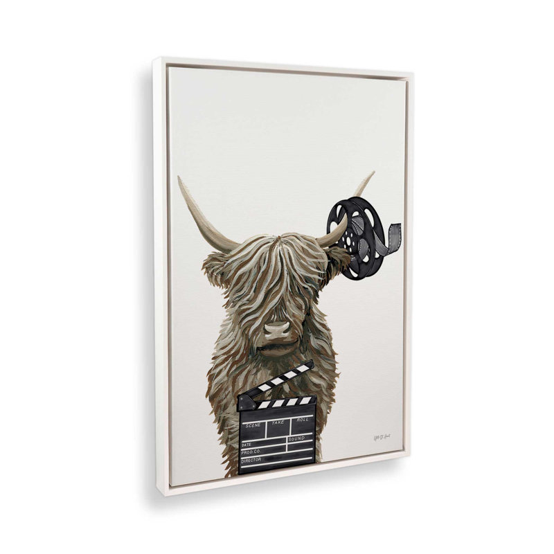 «Highland Réalisateur» par Yvette St. Amant, reproduction d'art, H 16 po x l 12 po, Blanc, Cadre flottant