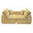 Chenille Striped Compression Sofa with 2 pillows-377285032