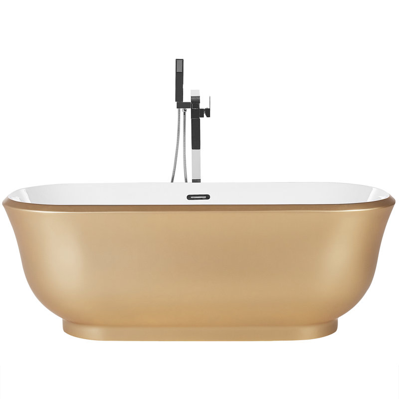Bolduc 1700mm x 770mm Soaking Acrylic Bathtub, Gold