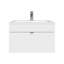Ensemble de meuble-lavabo mural moderne 24 po Loft Collection - Blanc / Poignées chromées-824064418-824064425
