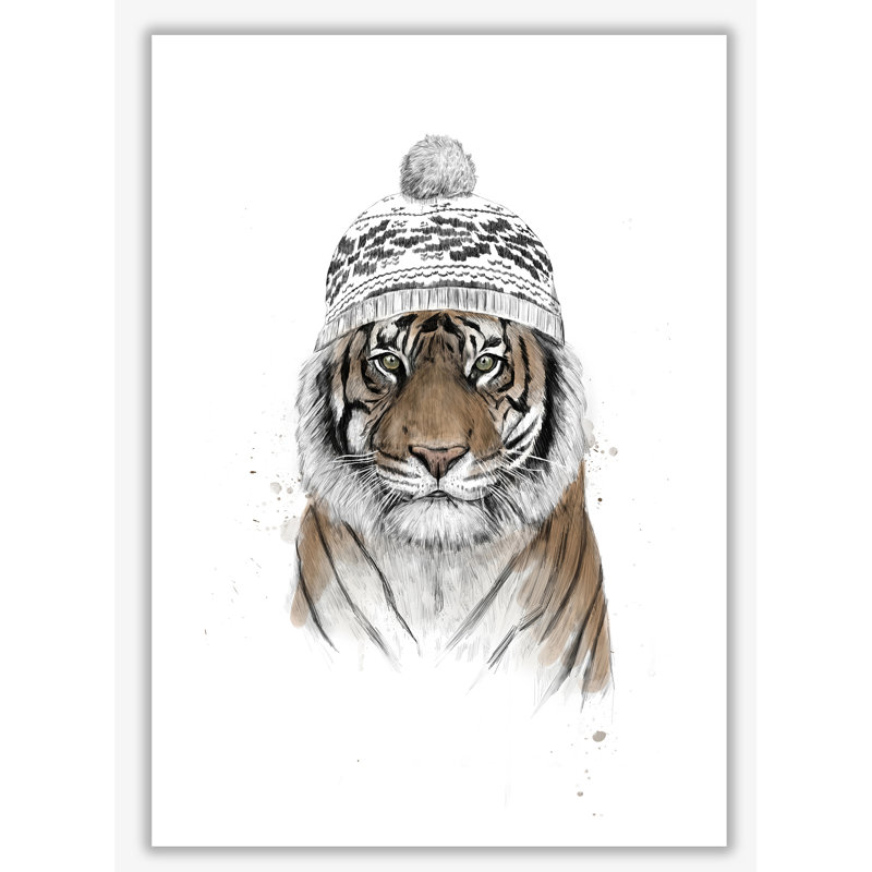 Siberian Tiger by Mercedes Lopes Charro - Print, No Frame, 29.7 cm H x 21 cm W x 1 cm D