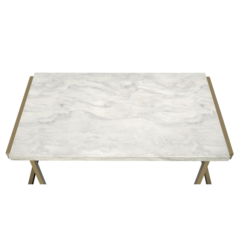 Eddie Sofa Table with Metal Base