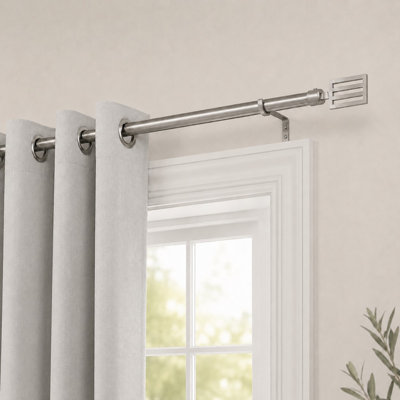 Wave Steel Adjustable Single Curtain Rod