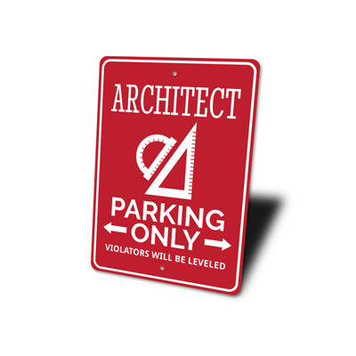 Architect Parking Aluminum Sign