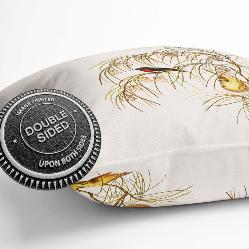 Swallow by Elizabeth Gould Cushion with Filling, 55cm H x 55cm W x 20cm D