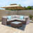 5-Person Patio Wicker Sectional Seating Group with Cushions-954987091
