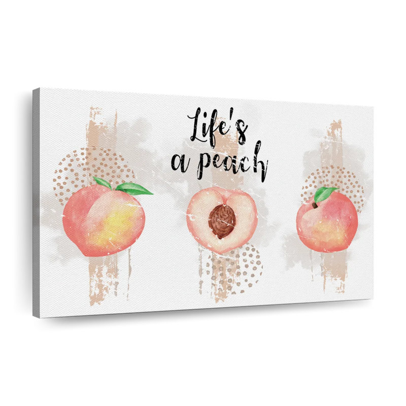 " Life's A Peach ", 16" H x 24" W x 1.25" D