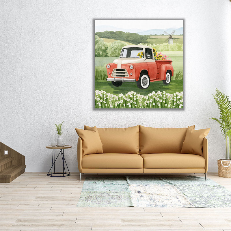 Flower Farm I - reproduction d'art sur toile, H 30 po x l 30 po
