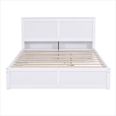 Storage Platform Bed With Pull Out Shelves And Twin Size Trundle by Red Barrel Studio