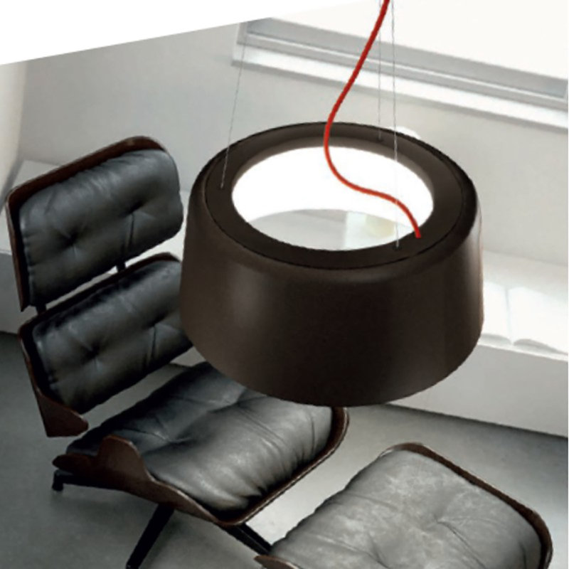 Blanca 1 - Light Single Drum LED Pendant, 9" H x 23.63" W x 23.63" D, Glossy White
