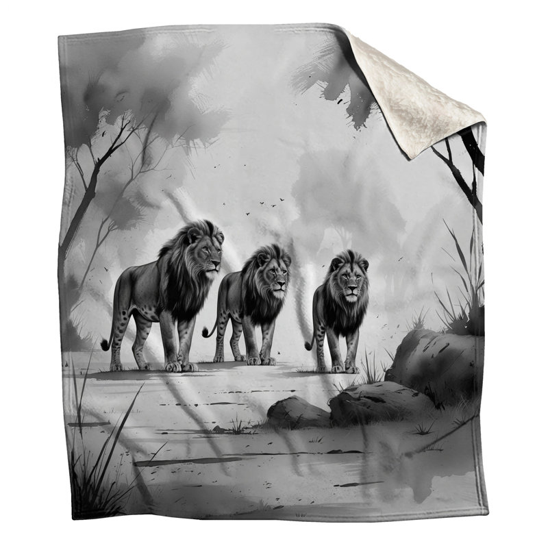 Three Lions Walking Blankets, 60in W x 80in H