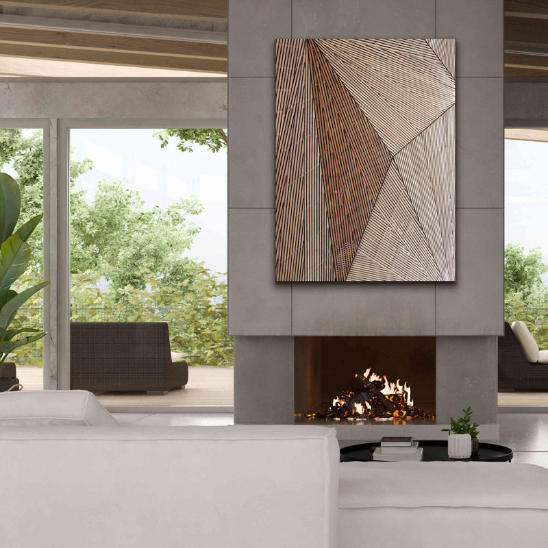 «Wooden Structure» par Design Fabrikken, estampe numérique sur toile, H 54 po x l 40 po x P 1,5 po
