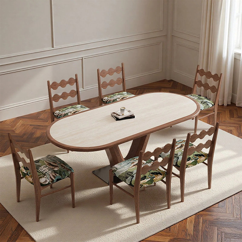 Table de salle à manger ovale simple, tendance et haut de gamme, H 29,52 po x L 62,99 po x l 31,49 po