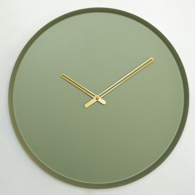 Horloge murale décorative en métal, Vert