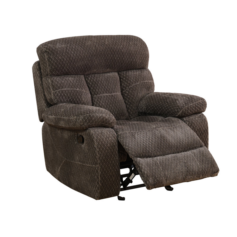 Fauteuil inclinable en microfibre brun foncé