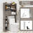 Over The Toilet Storage Cabinet 6-tier Freestanding Toilet Storage Organizer With Smooth Gliding Cabinet Door-1656264082