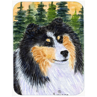 Caroline's Treasures Sheltie Glass Cutting Board