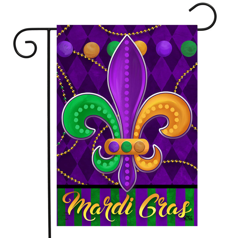 Drapeau de jardin Mardi Gras Fleur-de-lis