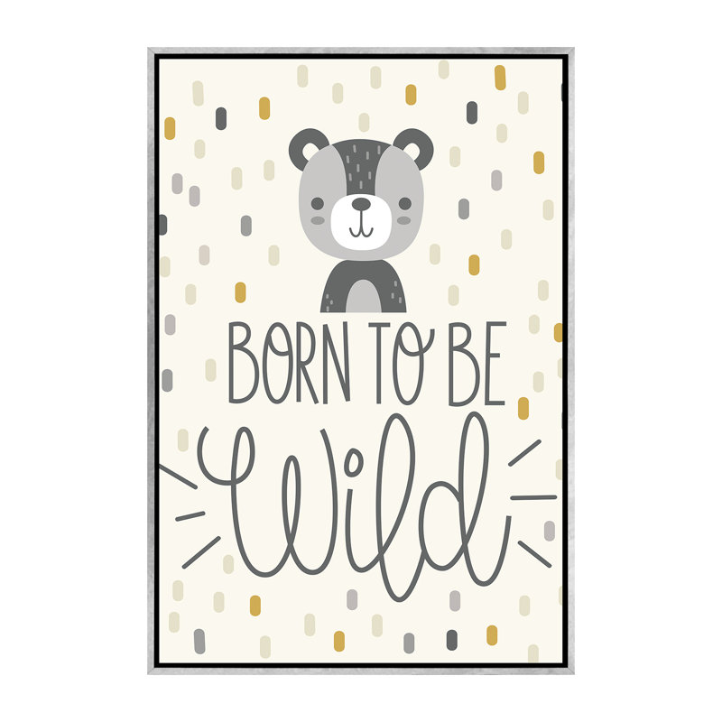 «Cute and Wild III», art encadré, H 60 po x l 40po x P 1,5 po, Toile avec cadre argenté