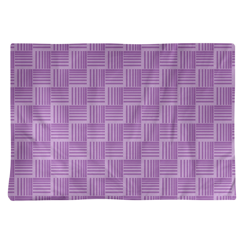 Napperon en coton à rayures de 18 po classique Baskettressées, Violet clair, Coton