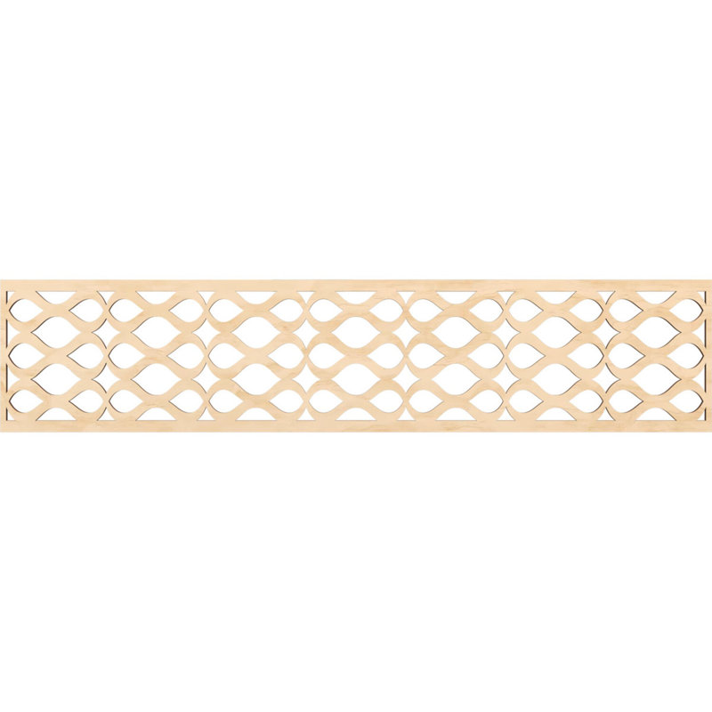 46 3/4"W x 10"H x 1/4"T Somerset Fretwork Moulding, Birch, Birch, 10" H x 46.75" W x 0.25" D