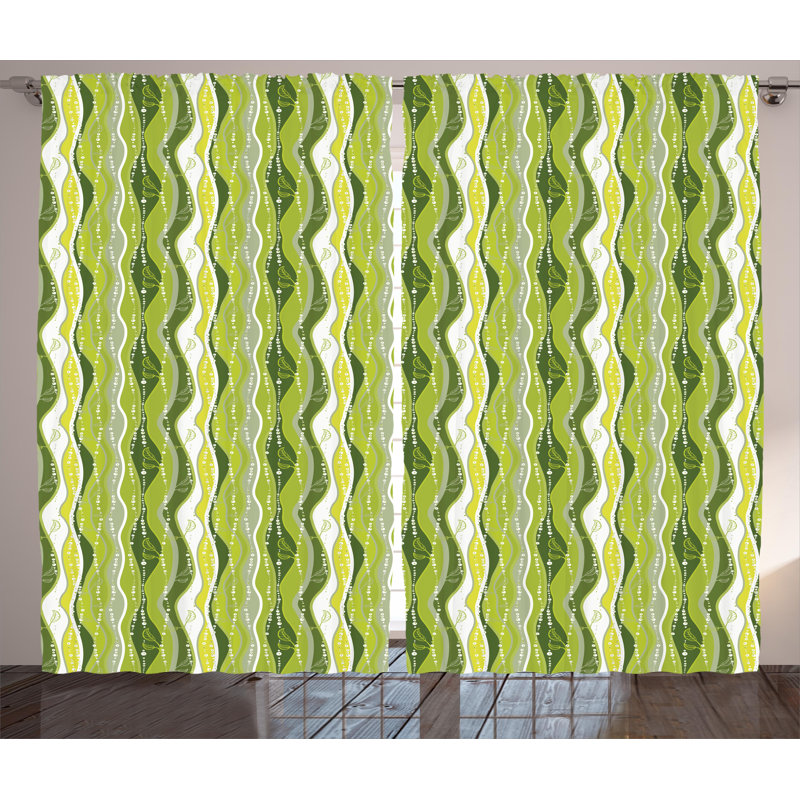 Yosef Semi Sheer Curtain Pair, 54" W x 108" L