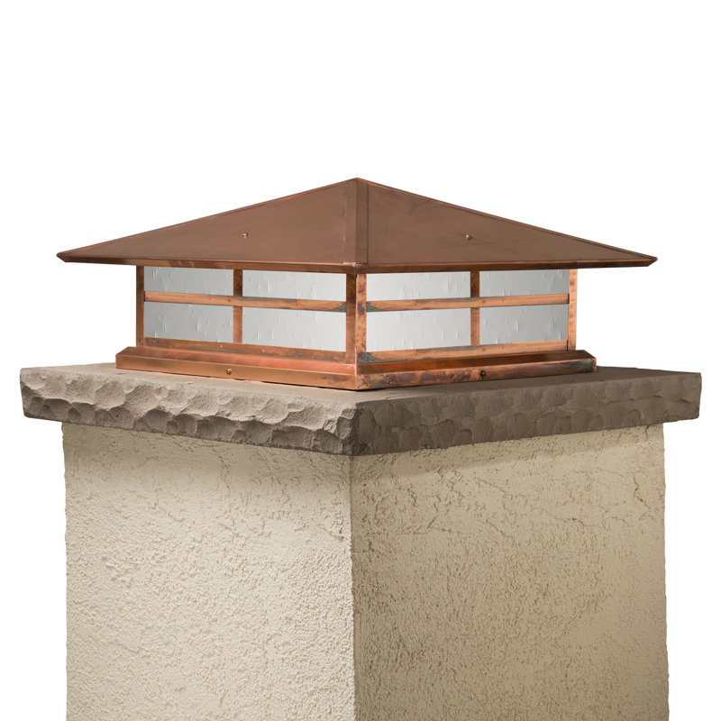 Abston Pier Mount Light, Frosted Seedy, Powder Coat Bronze