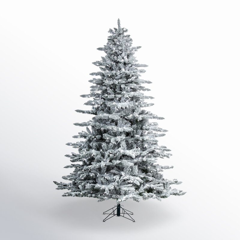 Utica Flocked Fir Artificial Christmas Tree, 9'