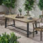Outdoor Dining Table With Metal Frame, Patio Table