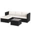 3PCS Garden Corner Sofa Rattan Garden Furniture Patio Set Garden Entertaining Set Garden Rattan Furniture Lounge Set