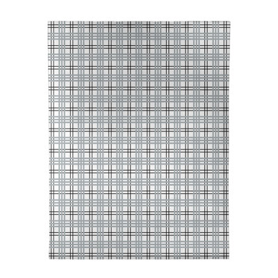 Tapis écossais gris / blanc