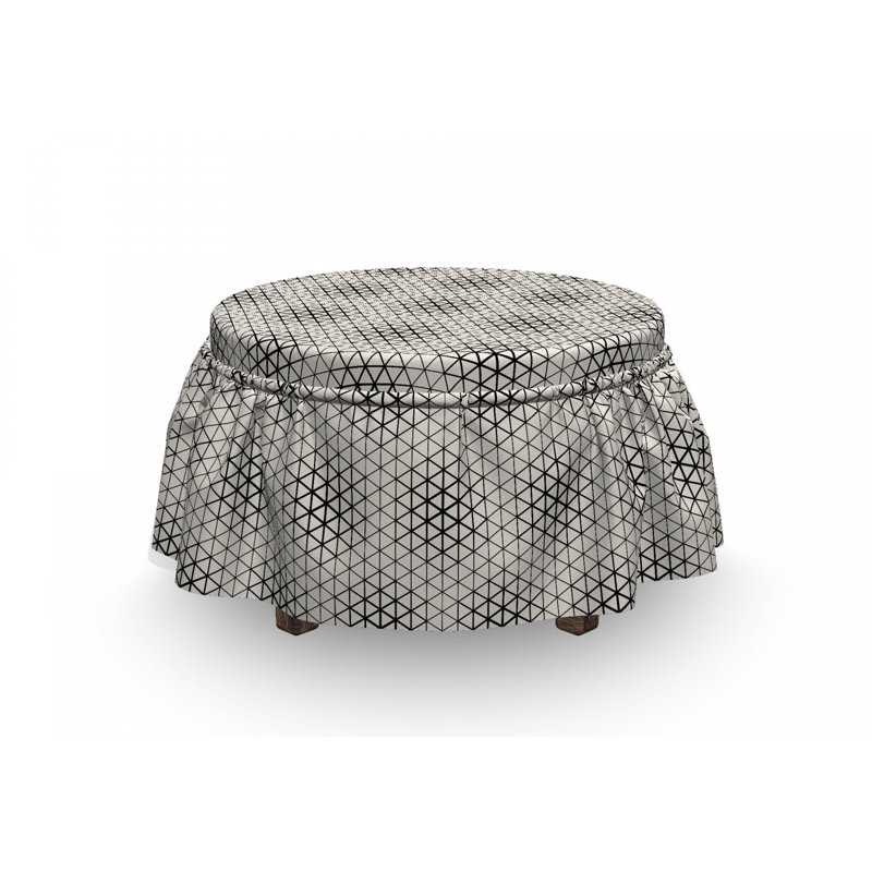 Housse pour repose-pieds mosaïque triangles