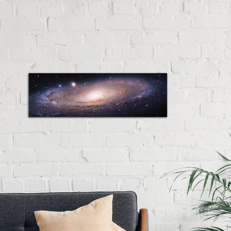 M31, Andromeda Galaxy VII by Robert Gendler - Panoramic Print on Canvas, Brown Floater Framed, 152.4 cm H x 50.8 cm W