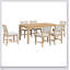 Ensemble de table de salle à manger rétro 7 pièces pour 6 personnes, en bois rectangulaire avec chaises rembourrées pour plus de confort et de style dans la salle à manger et la cuisine-1608433666-1608433664