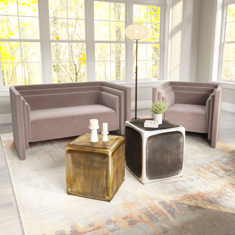 Brics Multicolor Aluminum Box Accent Table Set