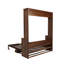 Grand lit escamotable en bois, lit escamotable mural peu encombrant, armoire murale, avec vérins à gaz, noyer-824084739
