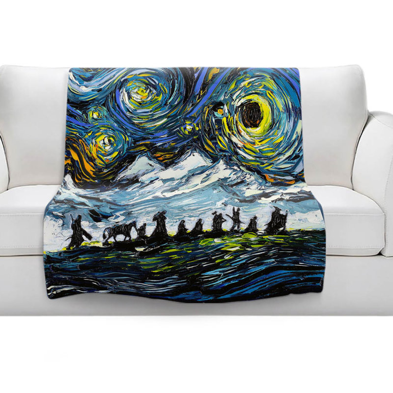 Hand Woven Throw Blanket, 68" x 80"