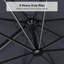 8"×11"Cantilever Square Grey Umbrella With Steel Plate Base-116494269