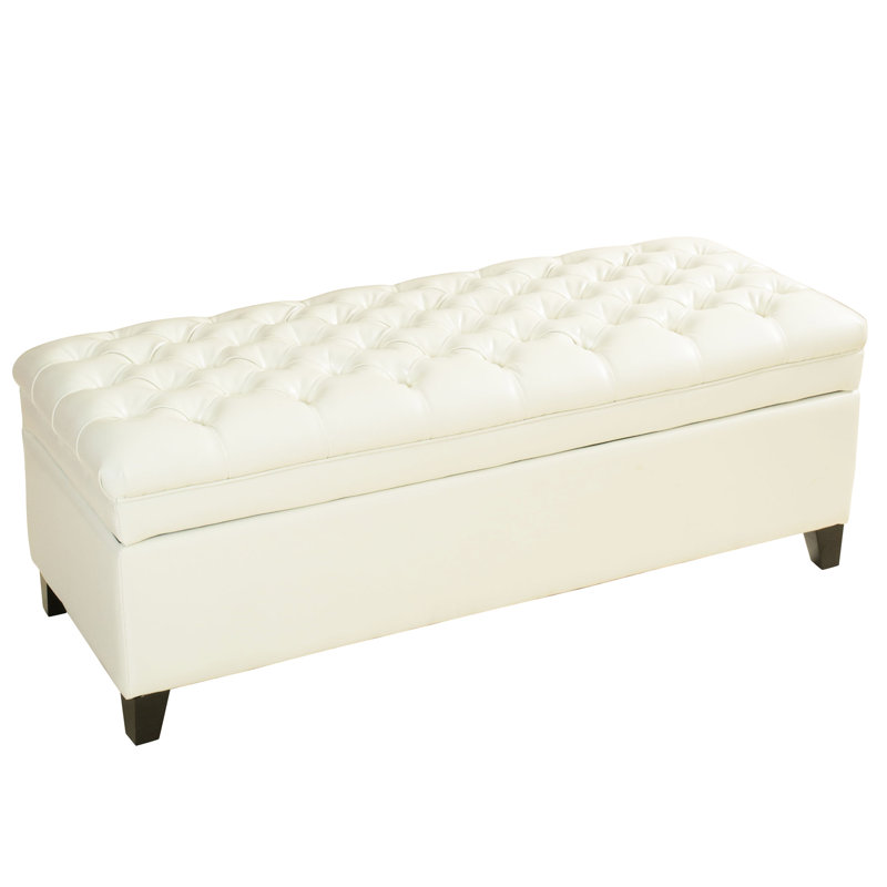 Cuir avec rangement facile d'accès pour les oreillers, les couvertures, les coussins de chambre et les couvertures, couleur neutre